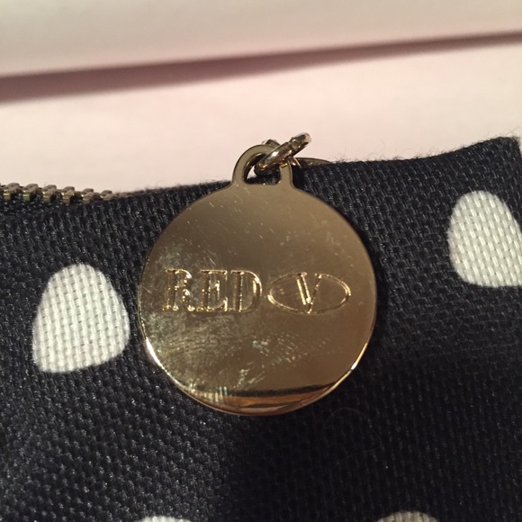 nwt auth (RED) VALENTINO navy/white POLKA DOT BOW - Picture 2 of 8